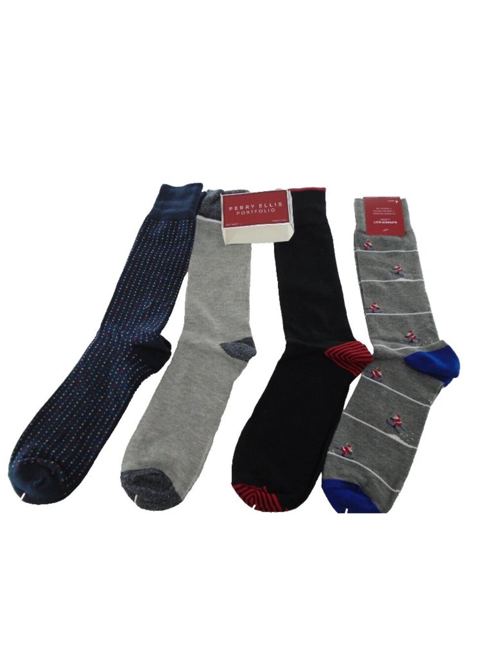 Perry Ellis Men's Socks 4 Pack dress Casuel socks assorted colors size 7-12 $28